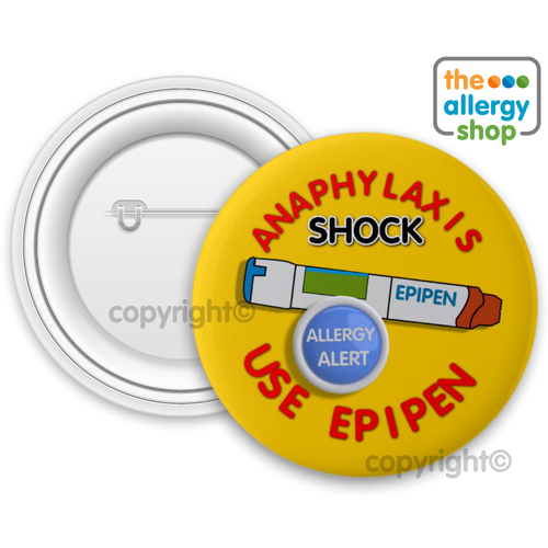 Anaphylaxis Shock Use Epipen  - Badge & Button