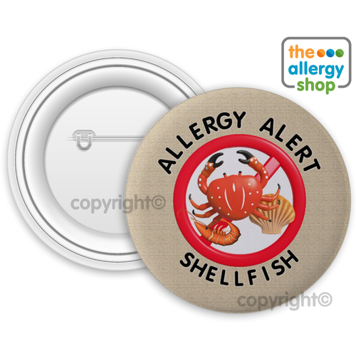 Allergy Alert Shellfish - Badge & Button