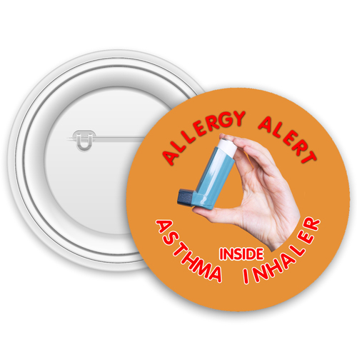 Asthma Inhaler Inside Badge