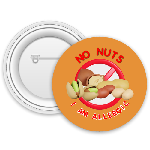 No Nuts I am Allergic Badge