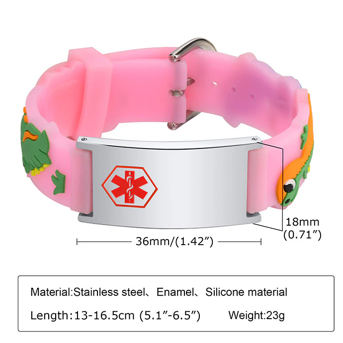 AllergyMediband Allergy Alert Write On Medical Bracelet