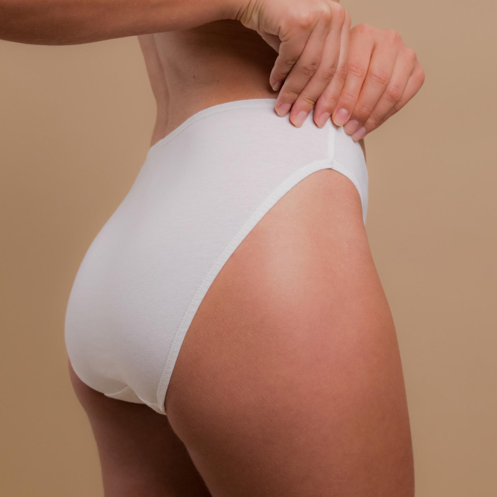 Latex-Free Spandex-Free Women's High-Cut Panty ( 2/pack