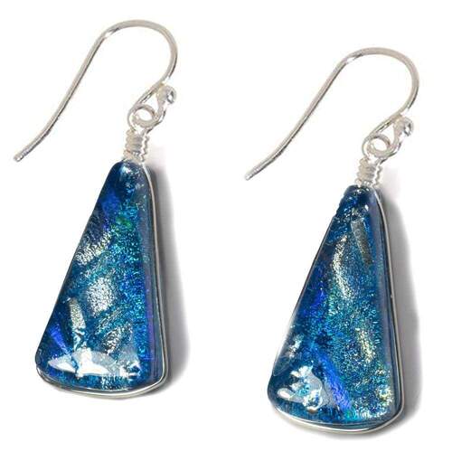 Window Waterfalls Blue Earrings by Nickel Smart® 