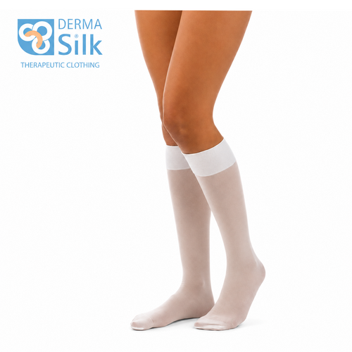 Dermasilk Adult Heel-less Undersocks (2 pairs)