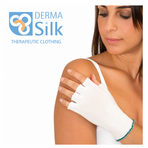Dermasilk Gloves Open Finger Adult