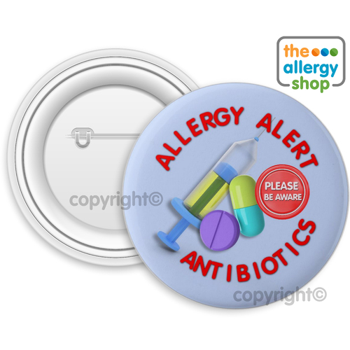 Allergy Alert Antibiotics - Badge & Button