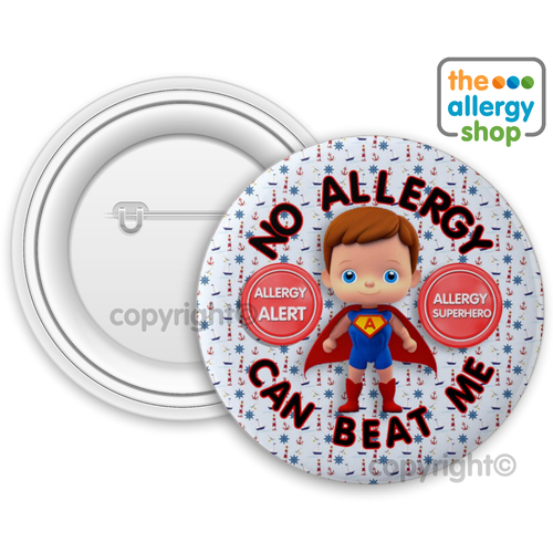 No Allergy can Beat Me Boy - Badge & Button