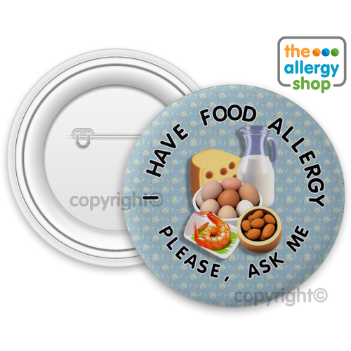 Food Allergy Please Ask Me - Badge & Button