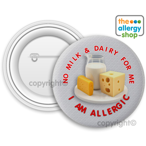 No Milk and Dairy - Badge & Button