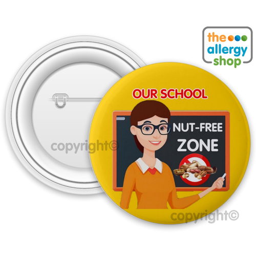 Our School Nut Free Zone - Badge & Button