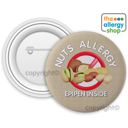 Nuts Allergy Epipen Inside - Badge & Button