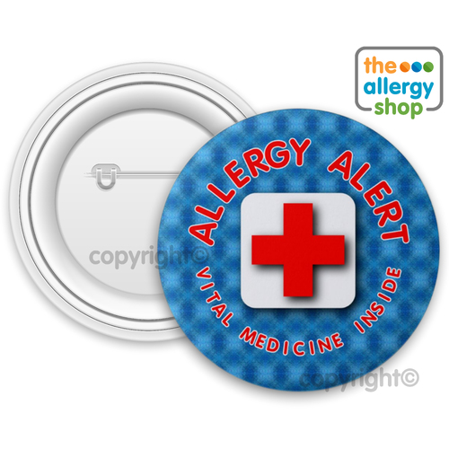 Allergy Alert Vital Medicine Inside - Badge & Button
