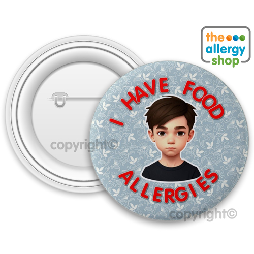 I Have Food Allergies Boy - Badge & Button