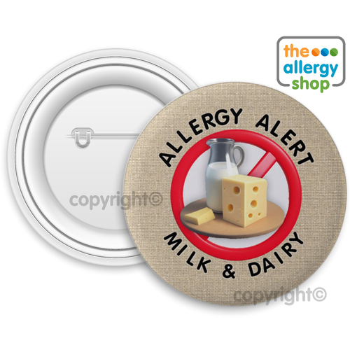 Allergy Alert Milk and Dairy - Badge & Button