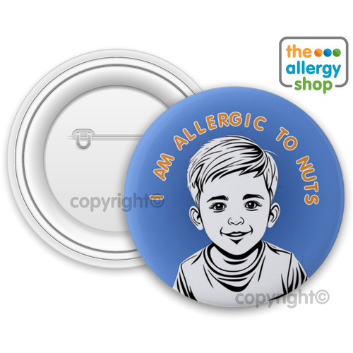 I am Allergic to Nuts Boy - Badge & Button