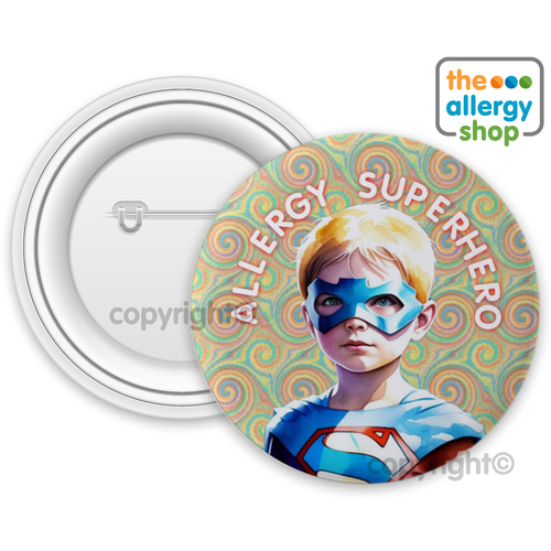 Allergy Superhero Boy - Badge & Button