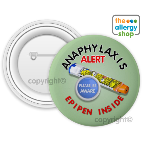 Anaphylaxis Alert Epipen Inside  - Badge & Button