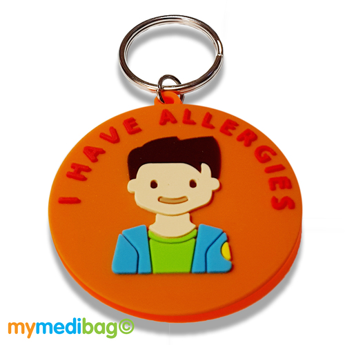 I Have Allergies Boy - 3D Keyring Tag