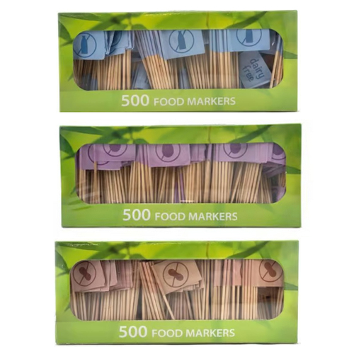 500 x Toothpick Flag Allergy-Free Food Alert Tag