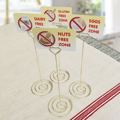 Allergy-Free Alert Stand for Food - Long Stand