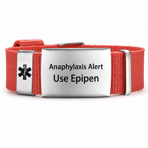 Trendy Allergy Alert ID Bracelet
