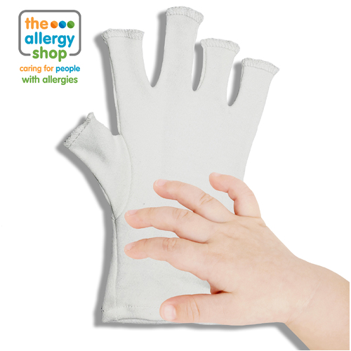 Cotton Gloves FINGERLESS  Kids 3 Pairs