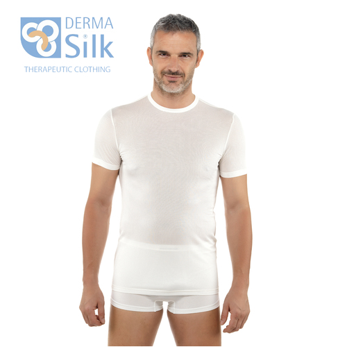 Gents Shirt Round Neck Short Sleeves - Dermasilk 