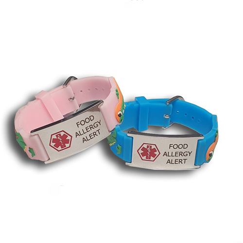 Baby Dinosaurs Allergy Alert ID Bracelet