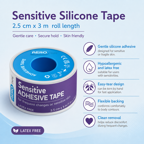 Sensitive Skin Silicone Tape