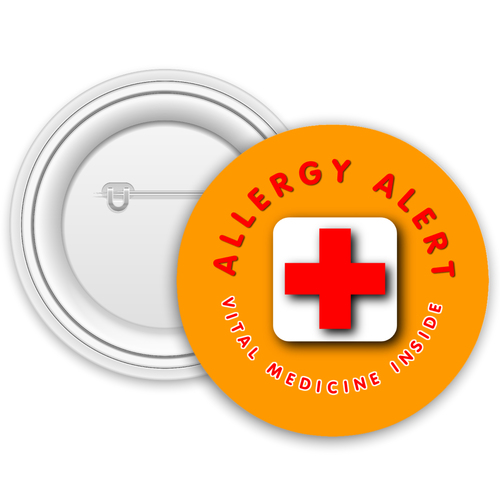 Allergy Alert Red Cross Badge