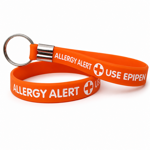 Allergy Alert - Wristband and Keychain