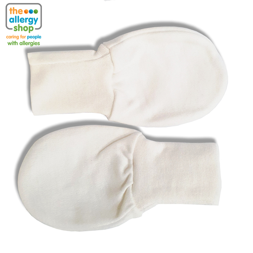 Cotton Baby Mittens Extra-Long Wristband