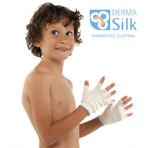 Dermasilk Gloves Open Finger Child