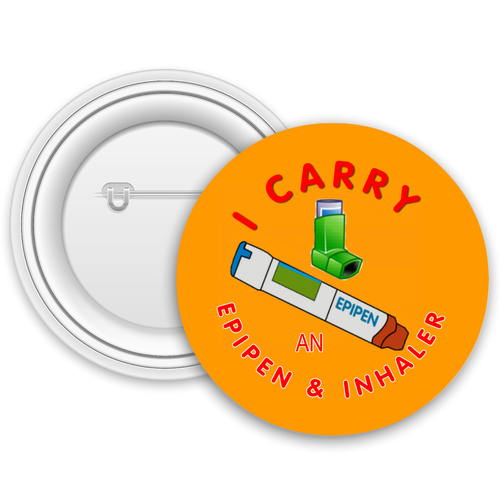 I Carry an Epipen & Inhaler Badge