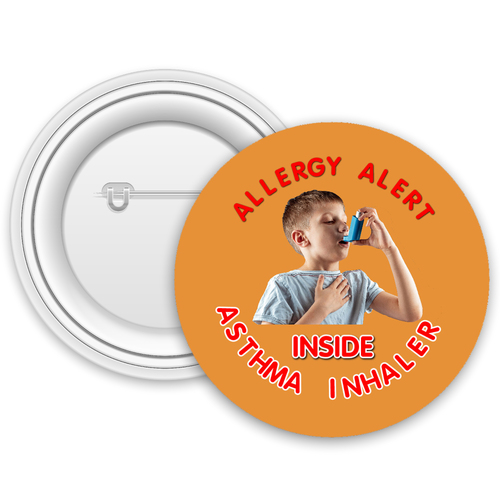 Asthma Inhaler Inside Child Badge