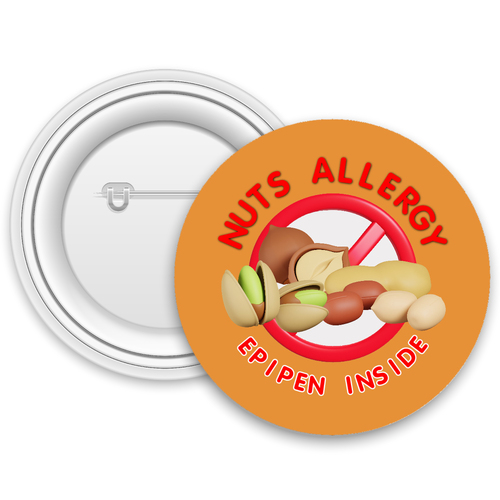 Nuts Allergy Epipen Inside Badge