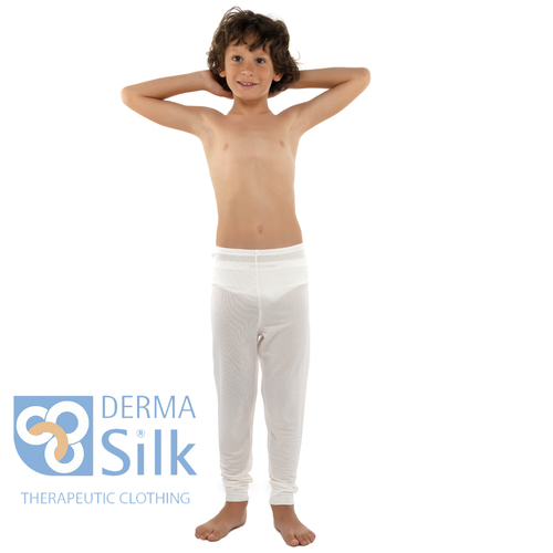 Unisex Child Long Pants Footless with cuff - Dermasilk 
