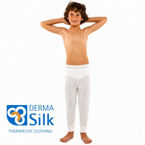 Unisex Child Long Pants Footless with cuff - Dermasilk 