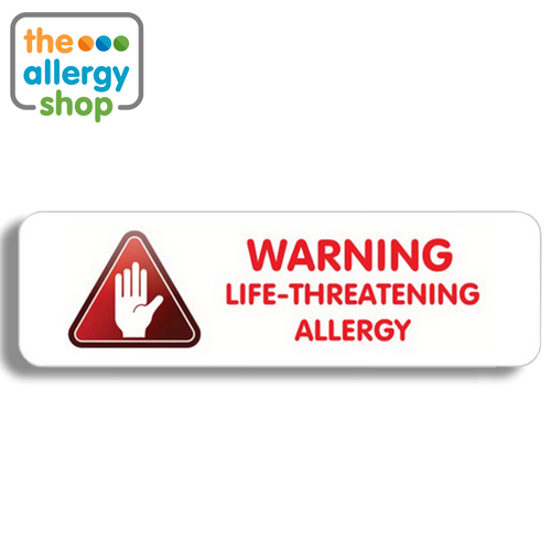 Warning Life-Threatening Allergy  - Stickers